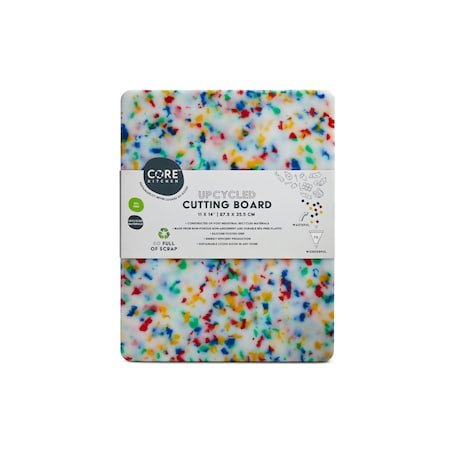Core Kitchen Recycled Plastic Cutting Board M with Non-Slip Footing - Confetti 46357